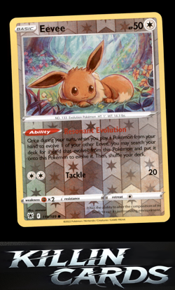 Reverse Holofoil Eevee 119/189 Pokemon Common SWSH10: Astral Radiance Card NM - Image 1