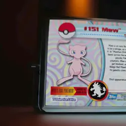 Mew TOPPS Vintage NM Pokemon #151 Rare Tv Animation Card Blue Series - Image 4