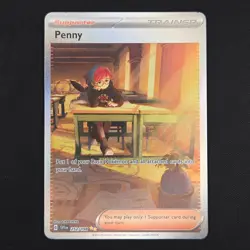 Pokemon TCG Card Penny 252/198 Scarlet & Violet Base Special Illustration - NM - Image 1