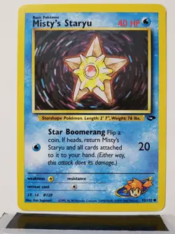 Misty's Staryu 92/132 NM - Gym Challenge Pokemon Card - $2 Combined Shipping - Image 1