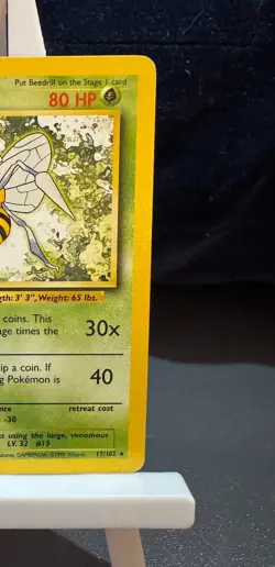 Pokemon Cards: Base Set Rare: Beedrill 17/102 TCG 1999 WOTC Vintage - Image 3