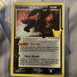 Pokemon TCG Umbreon Star Celebrations Holo Card 17/17 Classic Collection - Image 1