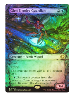 Glen Elendra Guardian (0305) - Foil - Showcase Lorwyn Eclipsed MTG - Image 1