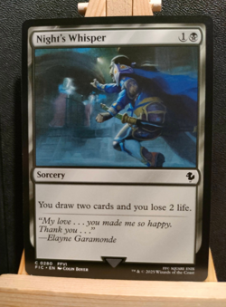 Night's Whisper - Final Fantasy Commander - Common - NM (see pics) MTG - Image 1