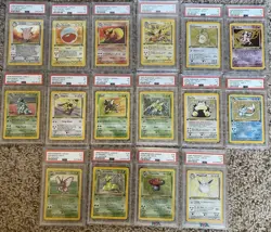 1999 First Edition Pokemon Jungle Complete Set (64/64) PSA Graded - Image 1
