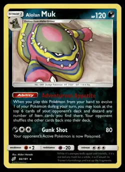Alolan Muk Reverse Holo 84/181 SM - Team Up Pokemon - Image 1