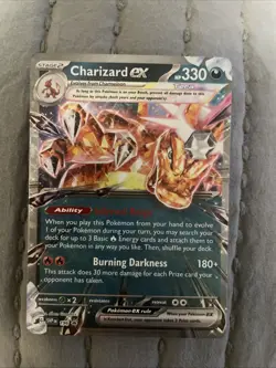 Pokemon TCG Charizard ex SVP 196 Scarlet & Violet Black Star Promo NM - Image 1
