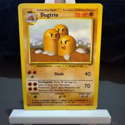 Pokemon Cards: Base Set Rare: Dugtrio 19/102 TCG 1999 WOTC Vintage - Image 1