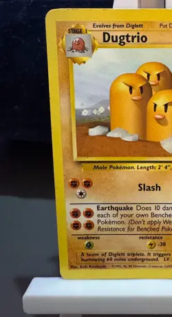 Pokemon Cards: Base Set Rare: Dugtrio 19/102 TCG 1999 WOTC Vintage - Image 2