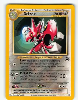 SCIZOR 33 PROMO WIZARDS BLACK STAR PROMOS POKEMON LP - Image 2
