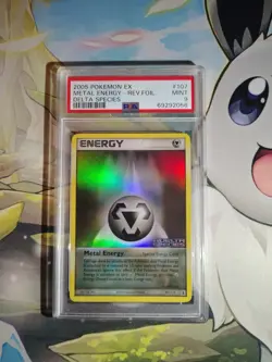 Metal Energy Reverse Holo Stamp EX Delta Species 107/113 PSA 9 Mint Pokemon - Image 1