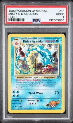 2000 POKEMON GYM CHALLENGE HOLO #13 MISTY'S GYARADOS PSA 2 - Image 1