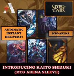 MTGA MTG ARENA CODE CARD INTRODUCING KAITO SHIZUKI SECRET LAIR SLEEVE - Image 1