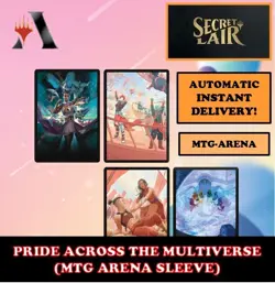 MTGA MTG ARENA CODE CARD PRIDE ACROSS THE MULTIVERSE SECRET LAIR SLEEVE - Image 1