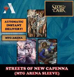 MTGA MTG ARENA CODE CARD SHOWCASE STREETS OF NEW CAPENNA SECRET LAIR SLEEVE - Image 1