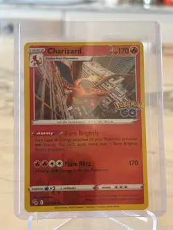 Charizard Holo Rare Pokemon GO 010/078 Reverse Holo NM - NM Pokemon TCG Card - Image 1