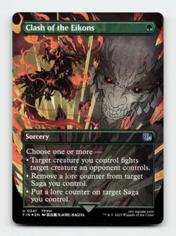 Clash of the Eikons (Borderless) FINAL FANTASY FOIL Magic The Gathering MTG Card - Image 1