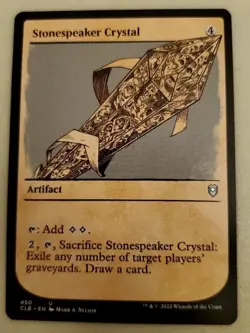 1x Stonespeaker Crystal Showcase CLB Battle for Baldur's Gate MTG NM - Image 1