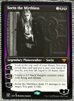 MTG Sorin the Mirthless 398 Innistrad: Double Feature (DBL) Mythical - Image 1