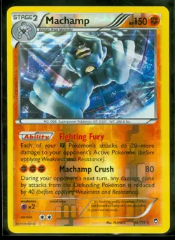 Pokemon MACHAMP 46/111 - XY Furious Fists RARE Rev Holo - MINT - Image 1