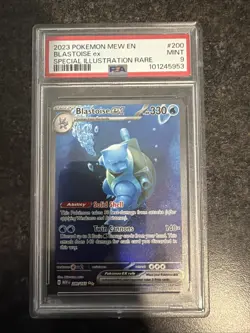 Pokemon TCG Blastoise EX 151 Ultra Rare Card Scarlet Violet 200/165 PSA 9 - Image 1