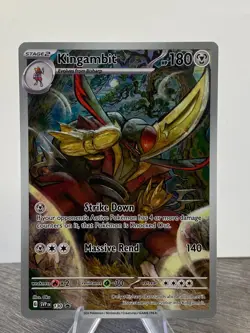 Kingambit Full Art Black Star Promo SVP 130, NM Pokemon Card - Image 1