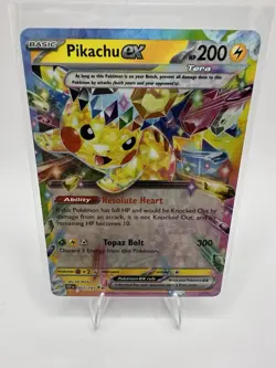 Pokemon TCG Pikachu EX SV Surging Sparks Double Rare Card #57/191 NM - Image 1
