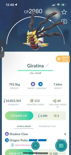 Pokemon Go Legendary Giratina ( Normal ) ( Reduced) - Image 1