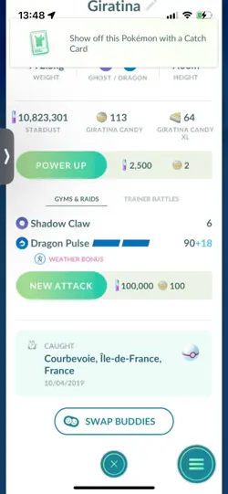 Pokemon Go Legendary Giratina ( Normal ) ( Reduced) - Image 2