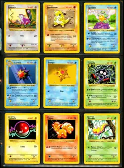 1999 Pokemon BASE SET SHADOWLESS Edition COMPLETE Non Holo COMMON Cards Lot NM+ - Image 4