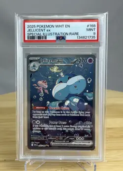Jellicent EX 168/086 PSA 9 Special Illustration Rare White Flare Pokemon 2025 - Image 1