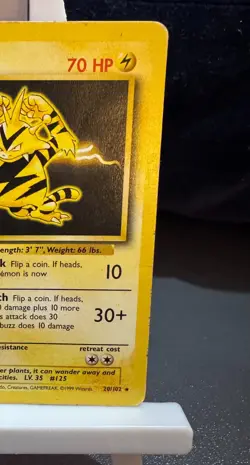 Pokemon Cards: Base Set Rare: Electabuzz 20/102 TCG 1999 WOTC Vintage - Image 3