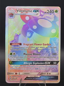 Pokemon TCG Vileplume GX (Secret)-NM 250/236 Sm-Cosmic Eclipse Full Art NM/M - Image 1