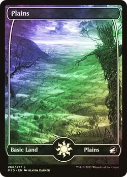 Plains FOIL FULL ART - 268/277 - Basic Land - Innistrad: Midnight Hunt MID MTG - Image 1