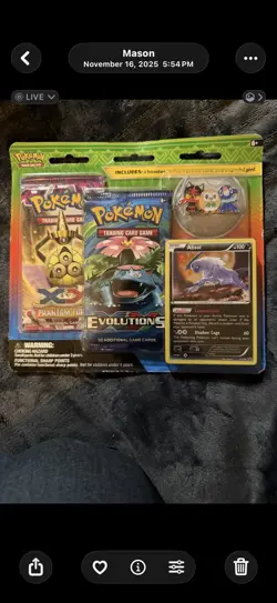 Pokemom xy evolution and xy phantom force 2 booster pack w prmo card and spc pin - Image 1