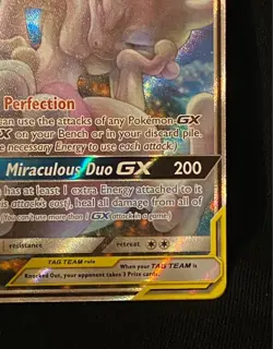 Mewtwo & Mew GX SM191 Sun & Moon Black Star Promo NM Mint English Pokemon Card - Image 4