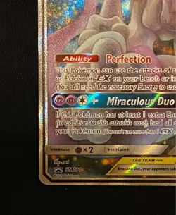 Mewtwo & Mew GX SM191 Sun & Moon Black Star Promo NM Mint English Pokemon Card - Image 5