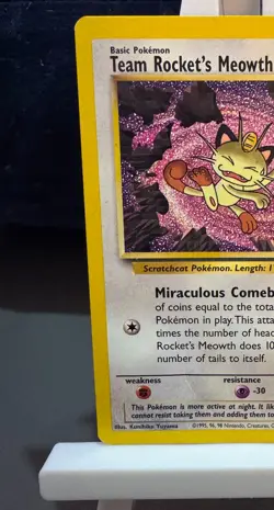 Pokemon Cards: Team Rocket's Meowth 18 Promo Black Star 2000 WOTC: Rare Vintage - Image 2