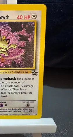 Pokemon Cards: Team Rocket's Meowth 18 Promo Black Star 2000 WOTC: Rare Vintage - Image 3