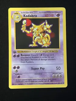 Kadabra 1st Edition 32/102 - Pokemon Base Set 1st Edition (Shadowless) - Image 1