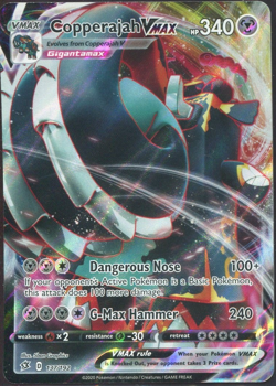 Copperajah Vmax 137/192 Rebel Clash Full Art Holo Rare Pokemon Card LP White - Image 1