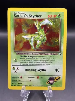 Pokemon TCG Rockets Scyther Gym Heroes 13/132 Holo Rare Unlimited Vintage LP - Image 1