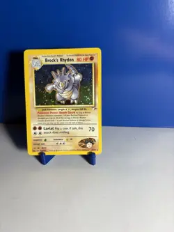 Pokemon TCG Brock's Rhydon Gym Heroes 2/132 Holo Unlimited Rare - Image 1