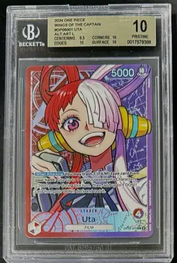 BGS 10 One Piece OP06-001 L* Uta Alt Art - English - Wings of the Captain-Graded - Image 1