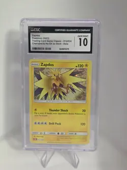Pokemon TCG CGC 10 Gem Mint Zapdos 012/034 Trading Card Game Classic Holo - Image 1