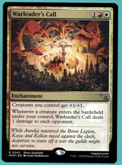 WARLEADER'S CALL MURDERS AT KARLOV MANOR MKM RARE ENCHANTMENT MTG 242 - Image 1