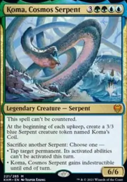 1x Koma, Cosmos Serpent - Promo Pack NM-Mint, English Planeswalker Stamped MTG M - Image 1