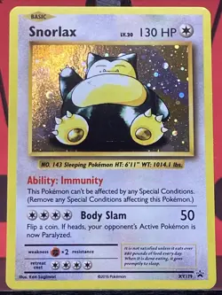 Pokemon TCG - Snorlax - XY179 - Holo Promo - XY Black Star Promos LP - Image 3