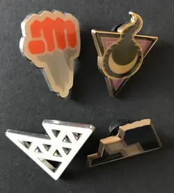 4 X Pokemon Pin Badge League Gym Motostoke Champions Path 2020 - Image 1