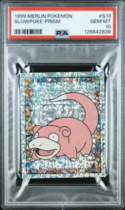 1999 MERLIN POKEMON #S13 SLOWPOKE-PRISM PSA 10 - Image 1
